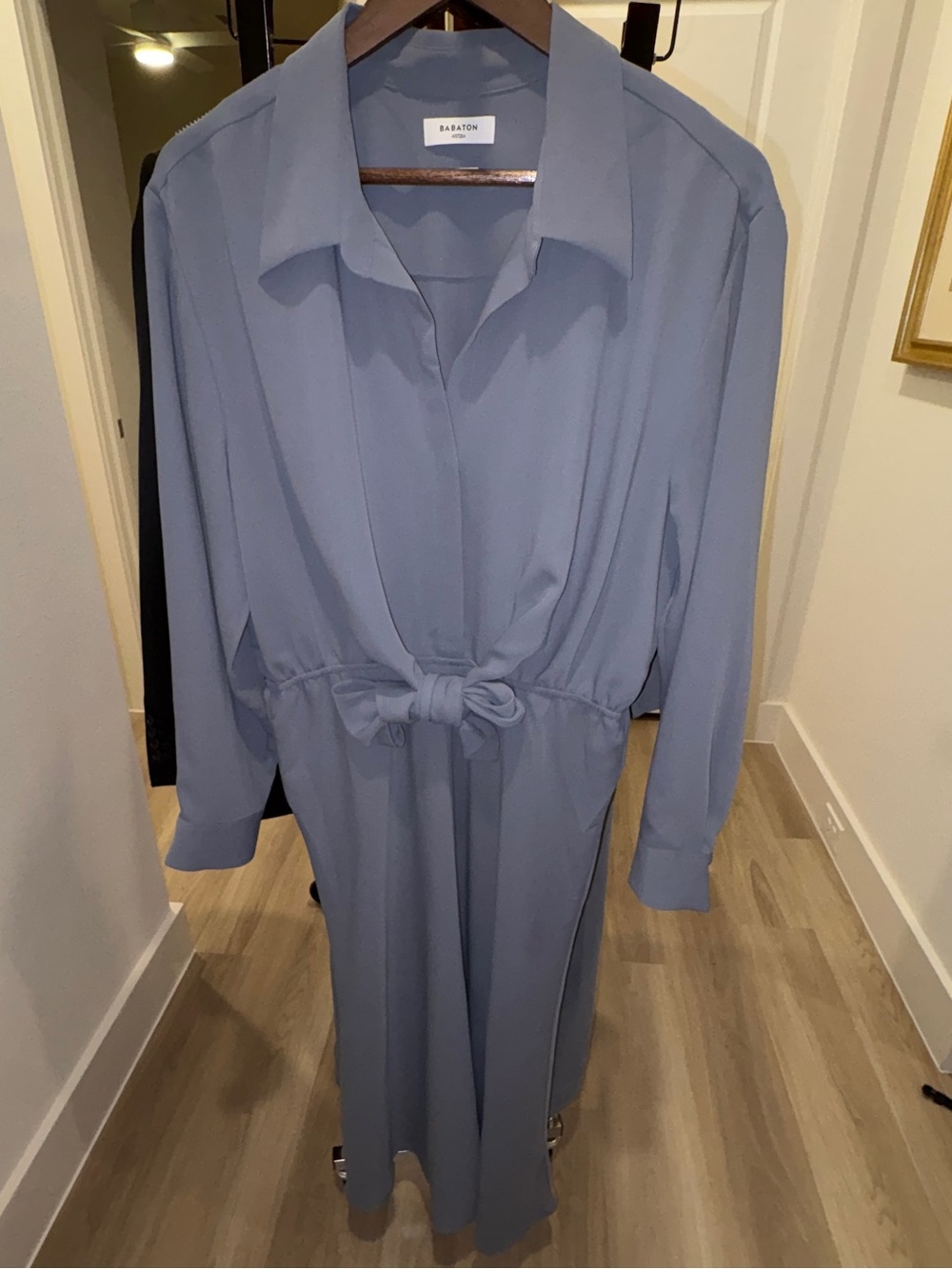 Aritzia Babaton Abbey Dress Shady Blue Size Large NWOT